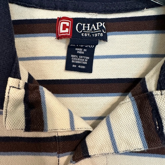 Polo by chaps boys stripe in white - Picture 2 of 4